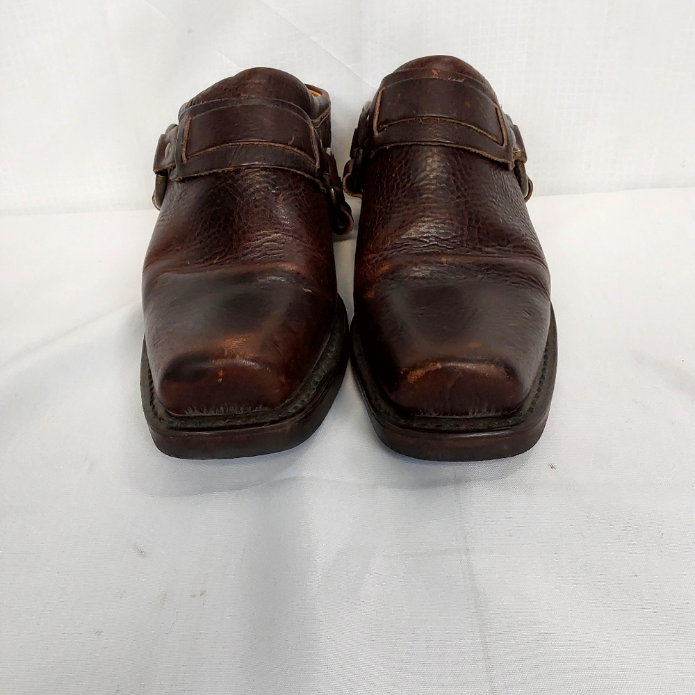 Frye Western Belted Harness Mule Slides - Picture 3 of 14